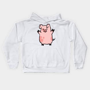 Happy Cute Cartoon Piggy Kids Hoodie